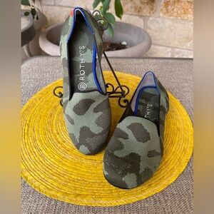 Rothy's Green Camouflage Loafers Size 7 EUC